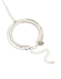 Silver Cubic Zirconia Snake Chain Hand Chain