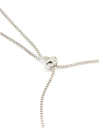 Silver Cubic Zirconia Infinity Toggle Bracelet