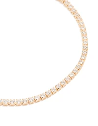 Gold Plated Cubic Zirconia Tennis Anklet