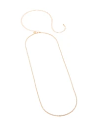 Gold Cubic Zirconia Tennis Waist Chain