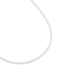 Silver Cubic Zirconia Tennis Waist Chain