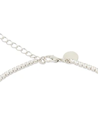 Silver Cubic Zirconia Tennis Waist Chain