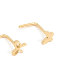 Surgical Steel Bow & Butterfly Nose Studs 3-Pack