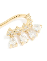 Gold Plated Cubic Zirconia Detailed Single Ear Cuff
