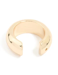 Gold Plated Thick Small Single Ear Cuff