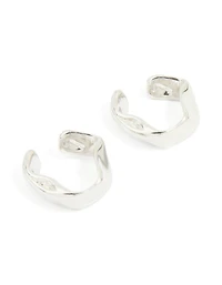 Silver Plated Single Molten Ear Cuff