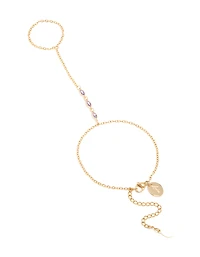 Waterproof Gold Plated Stainless Steel Cubic Zirconia Hand Chain