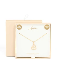 Waterproof Gold Plated Stainless Steel Cubic Zirconia Heart Necklace