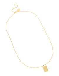 Collier pendentif imperméable en acier inoxydable plaqué or