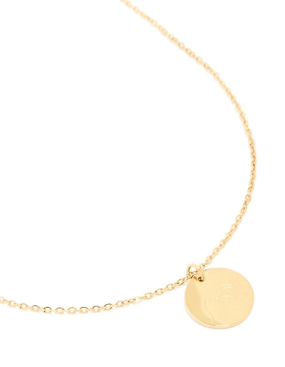 Waterproof Gold Plated Stainless Steel Pinky Promise Pendant Necklace