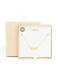 Gold Plated Stainless Steel Cubic Zirconia Butterfly Necklace