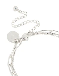 Waterproof Stainless Steel Green Semi Precious Stone & Love Bracelets 2-Pack