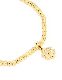 Waterproof Gold Plated Stainless Steel Flower Stretch Bracelet