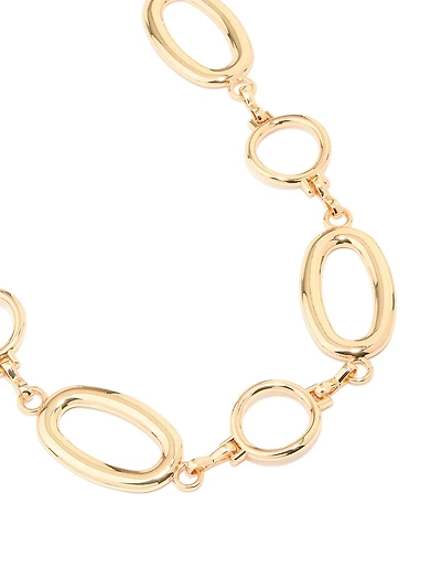 Gold Large Oval & Circle Belt