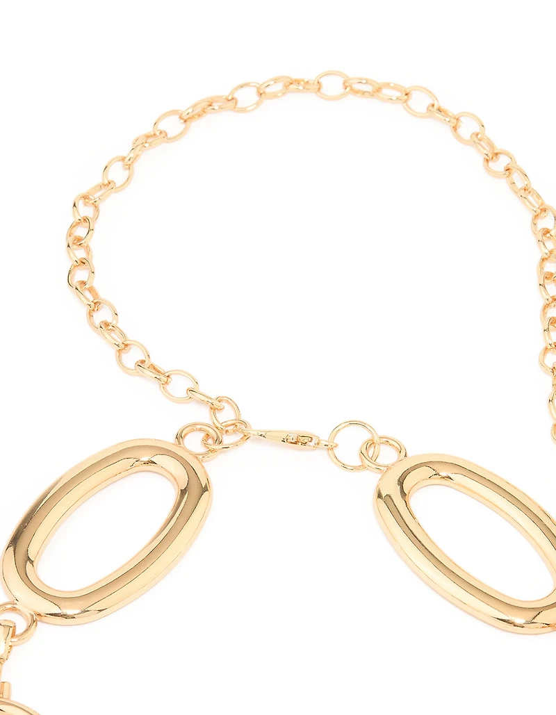 Gold Large Oval & Circle Belt