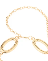 Gold Large Oval & Circle Belt