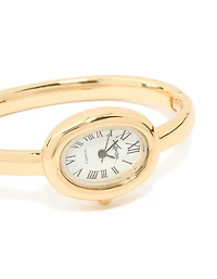 Montre-bracelet ovale en or