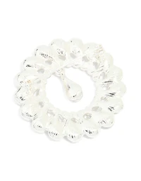 Silver Circular Diamante Drop Brooch