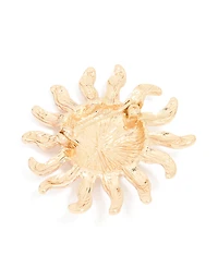 Gold Diamante Sun Brooch