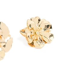 Broches florales dorées en paquet de 3
