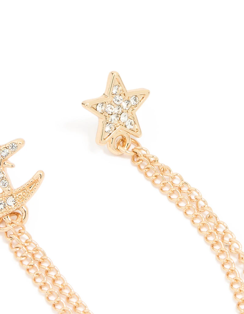Broches Gold Moon & Star Chain 2-Pack