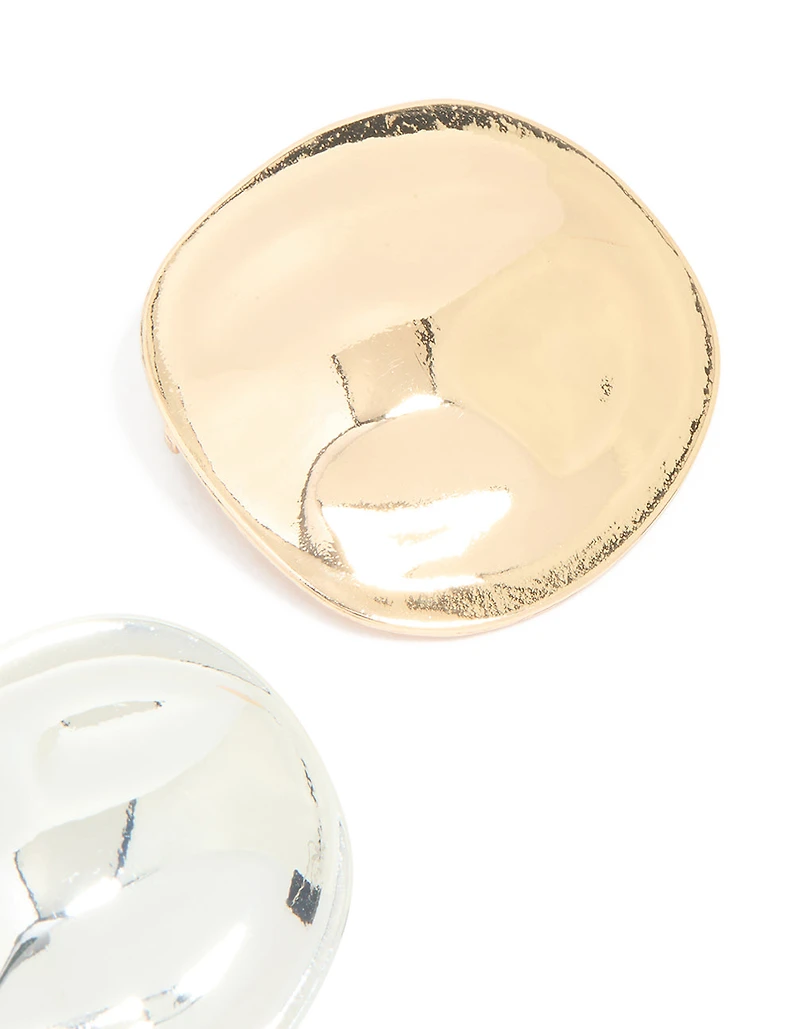 Mixed Metal Silver & Gold Brooches 2-Pack