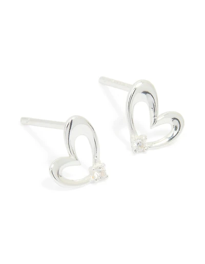 Boucles d’oreilles cubiques en zircone en argent sterling