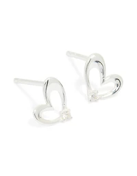 Boucles d’oreilles cubiques en zircone en argent sterling