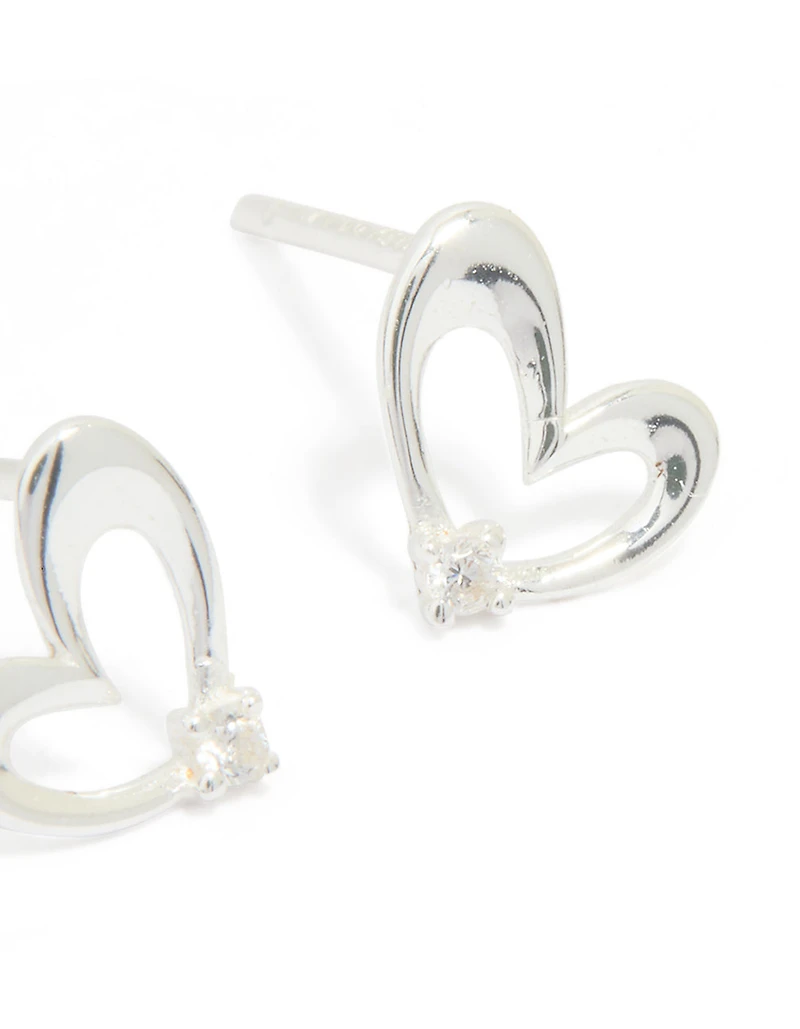 Boucles d’oreilles cubiques en zircone en argent sterling