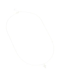 Sterling Silver Cubic Zirconia Cross Pendant Necklace