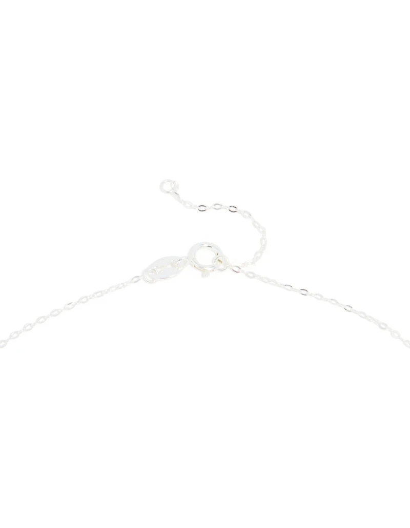 Sterling Silver Cubic Zirconia Double Heart Necklace