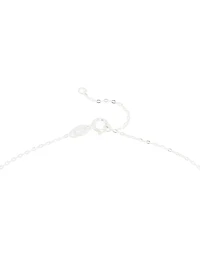 Sterling Silver Cubic Zirconia Double Heart Necklace