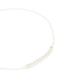 Sterling Silver Cubic Zirconia Bar Bracelet