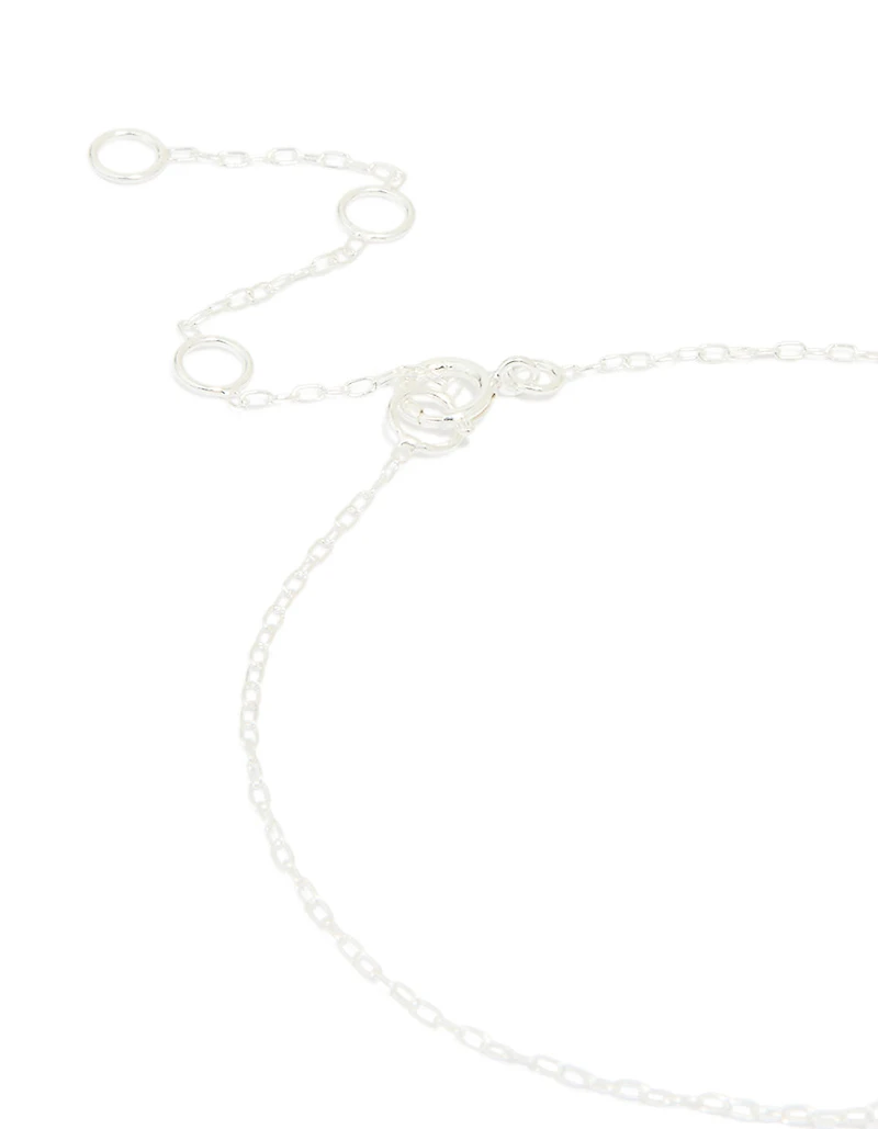 Sterling Silver Cubic Zirconia Bar Bracelet