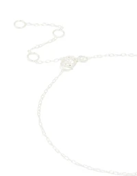 Sterling Silver Cubic Zirconia Bar Bracelet