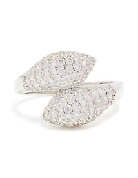 Silver Cubic Zirconia Snake Head Ring