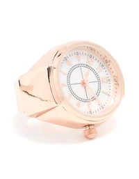 Bague de montre statement en or rose