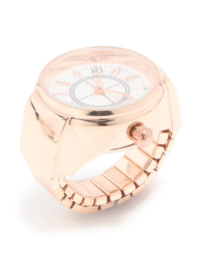 Bague de montre statement en or rose