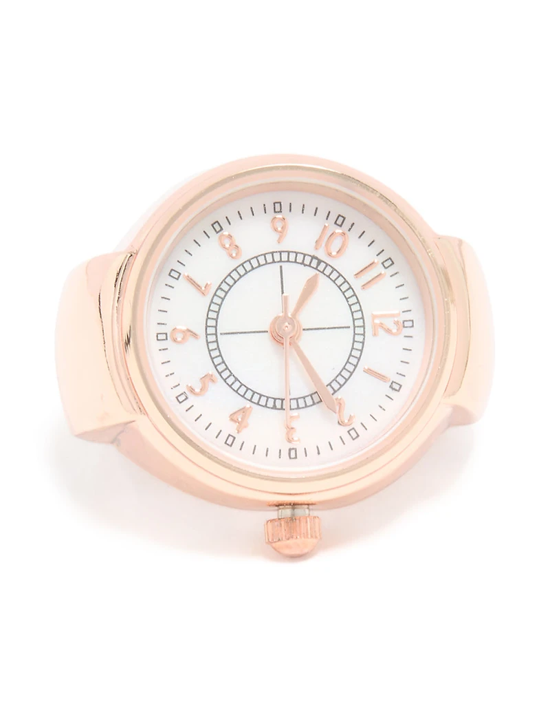 Bague de montre statement en or rose