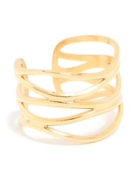 Anneau de ligne en acier inoxydable plaqué or étanche, couches