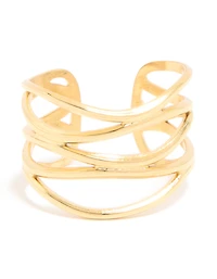 Anneau de ligne en acier inoxydable plaqué or étanche, couches