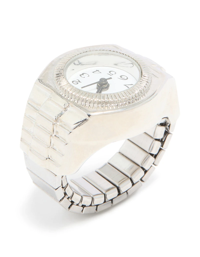 Silver Statement Watch Ring