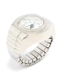 Silver Statement Watch Ring