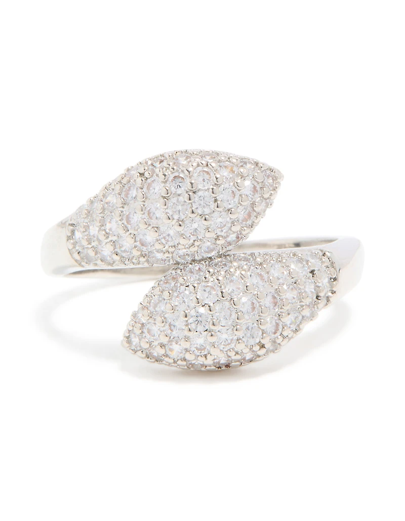 Silver Cubic Zirconia Snake Head Ring