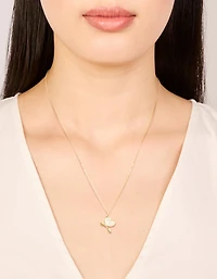 Gold Plated Sterling Silver Cubic Zirconia Heart Arrow Necklace