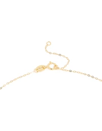 Gold Plated Sterling Silver Cubic Zirconia Heart Arrow Necklace