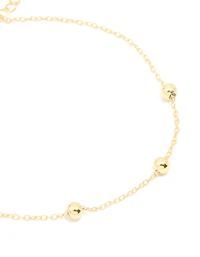 Bracelet chaîne de station en argent sterling plaqué or