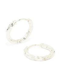Waterproof Stainless Steel Twisted Hoop Earrings