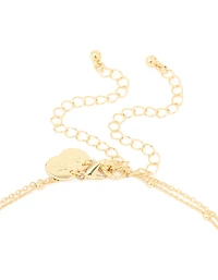 Gold Plated Celestial Charms Layered Necklace
