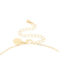 Gold Plated Green Aventurine Wrapped Pendant Necklace